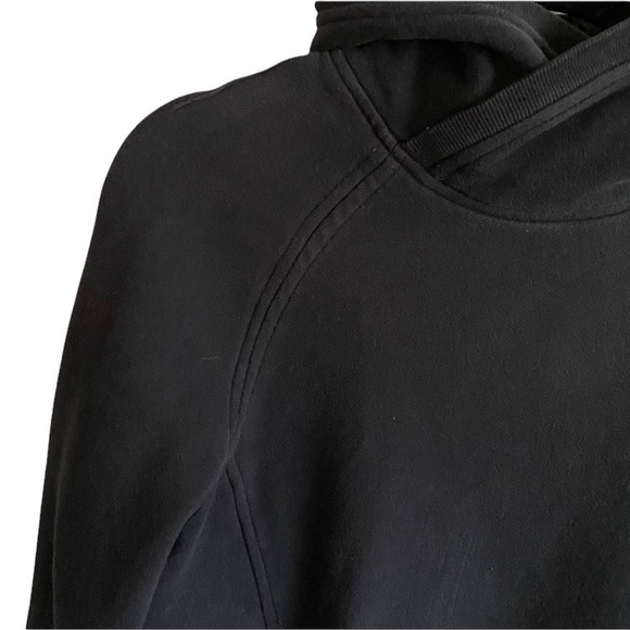 LULULEMON ATHLETICA Fleece Please Pullover Hooded Sweatshirt Black size 4 - Picture 7 of 16